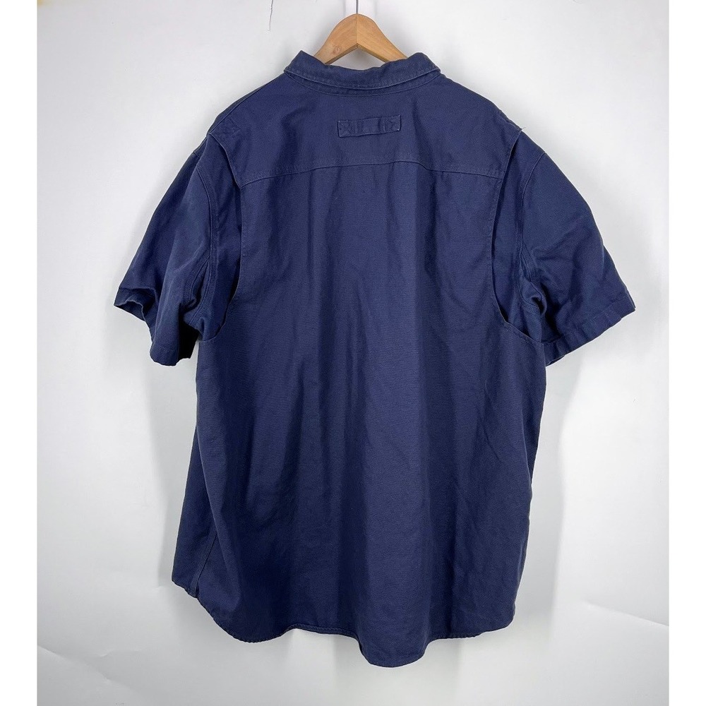 Duluth Trading Co Mens Swinging Fire Hose Button Cotton Short Sleeve Shirt 2XLT - Picture 2 of 13